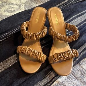 Express Wedges | Tan faux leather wedges. NWT